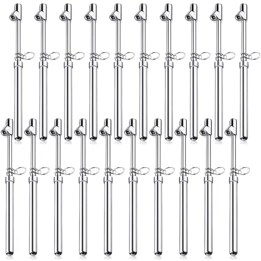 Tallew 20 Pack Dual Head Tire Pressure Gauge Heavy Duty Air Pressure Tire Gauge for Auto Truck Car RV Van Gage Range 10-150PSI, 1-10Bar (Silver)