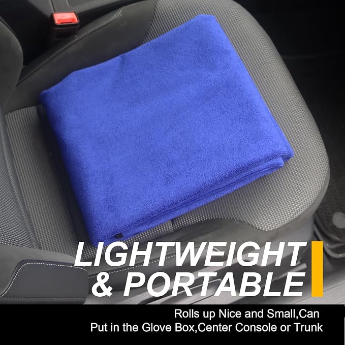 Back Seat Cover for Car Trucks Van SUV Jeep,Waterproof Rear Bench Towel Seat Covers for Dogs and Kids,Automotive Backseat Protector (Blue)
