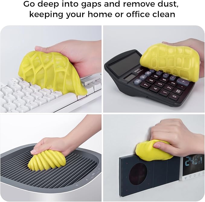 ColorCoral 480g Cleaning Gel Universal Dust Cleaner for Car Vent Keyboard Cleaning Detailing Slime Putty Cleaning Kit Car Accessories, Gifts for Adults Men Women Kids Teens