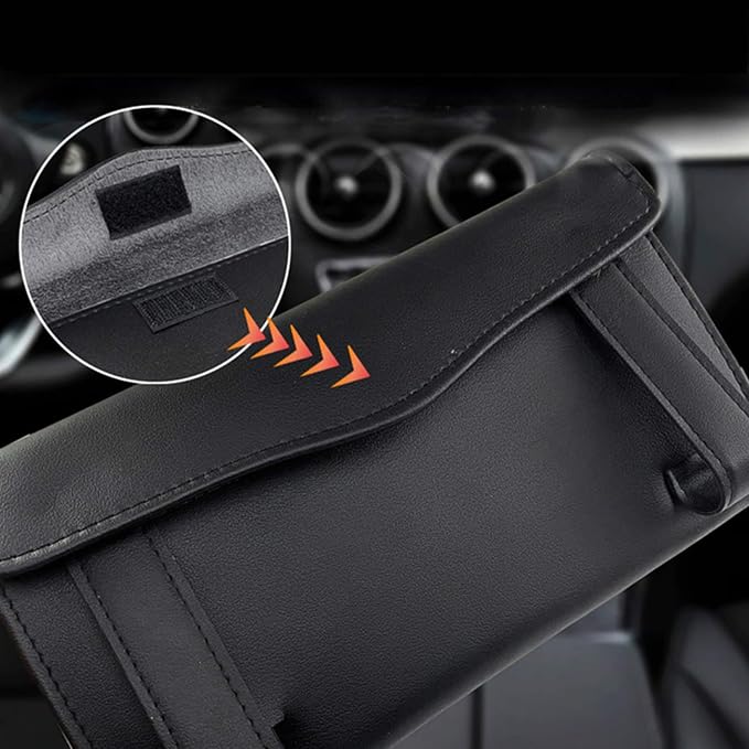 【2026 Upgraded】 Bling Car Sun Visor Tissue Box with Refills Paper Towels, PU Leather Backseat Mask Case,Crystal Sparkling Napkin Holder, Handmade Decoration Accessories for Women,Girls,Ladies as Gift