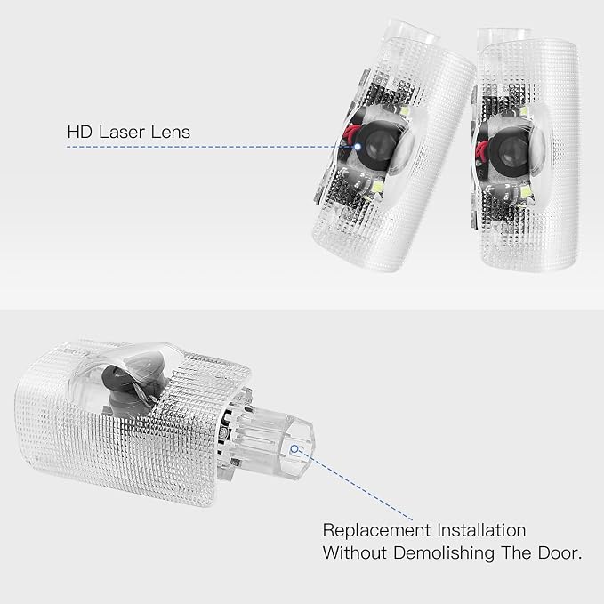 Car Door Lights Logo Projector -[4 Pack] 4K HD Puddle Lights for LS/ES/is/GS/GX/LX/RX/NX/RC/LC/UX/TX/RZ Series