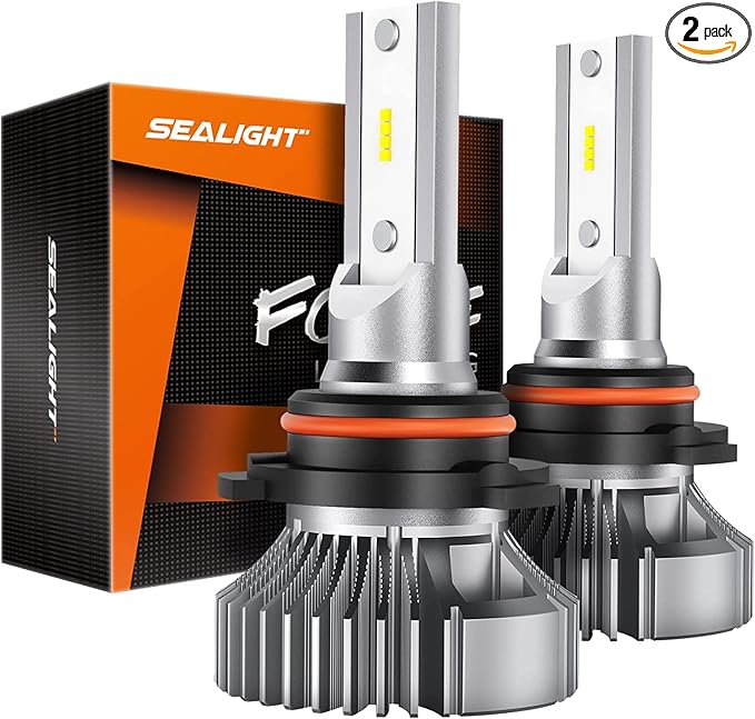 SEALIGHT 9006 Fog Light Bulbs, 400% Brightness 9006 HB4 Fog Lights LED Bulb, 6000K White 9006 Fog Lights for Car, 50,000 HRS Lifespan Replacement Fog Light Bulbs, IP68 Waterproof, Pack of 2