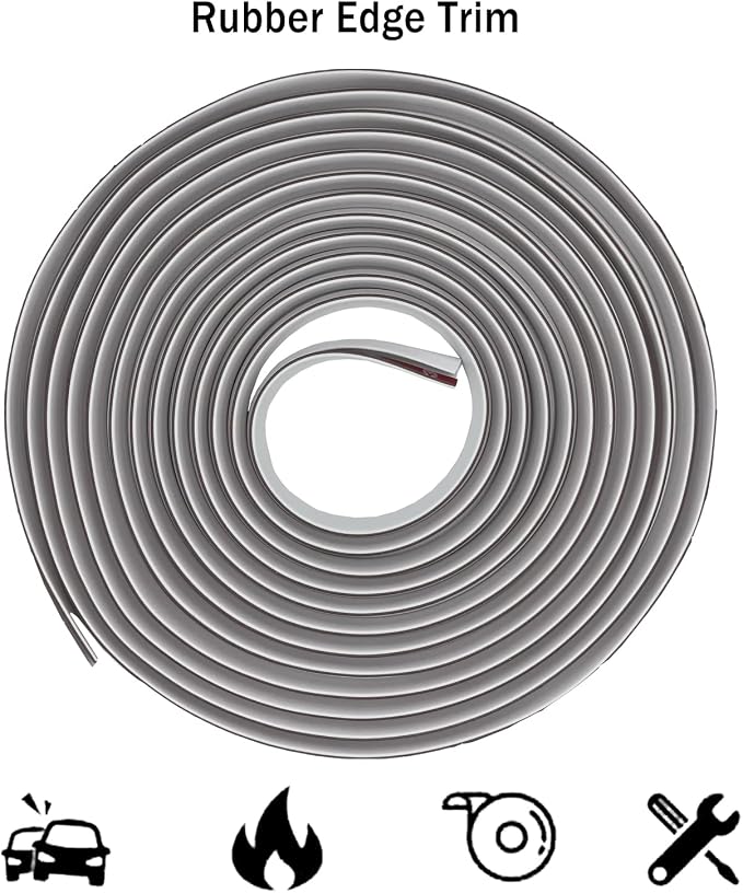 Car Door Edge Guards, White U Channel Rubber Trim Protector for Cars & Trucks, Anti-Scratch Door Edge Guard – 5Ft Length