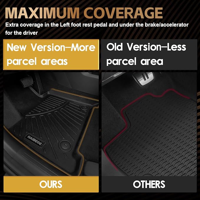 Naibeve Floor Mats for 2011-2014 Hyundai Sonata | All Weather Custom Fit Floor Mats, Cargo Mat Interior Protector accessories