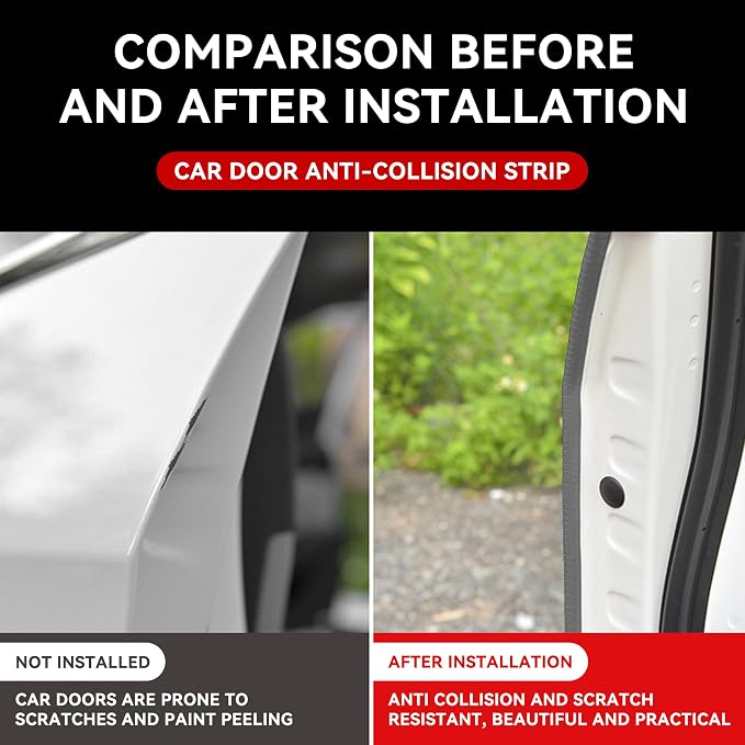 Car Door Edge Guards, 16Ft Universal Car Edge Rubber Seal Trim Protector, U Shape Door Edge Protector Guard, Aluminum Boat Edge Guards, Car Decoration Accessories for Most Cars (Gray)