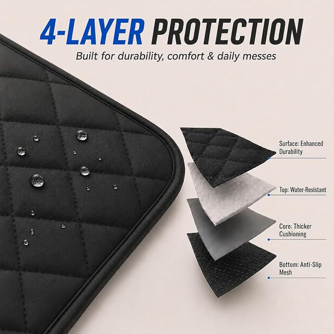 Dog Car Seat Protector, Back Seat Cover for Dogs, SUV & Car Seat Covers 54" | Fits compact SUVs, sedans; protects rear bench and car interior from pet hair, kid spills