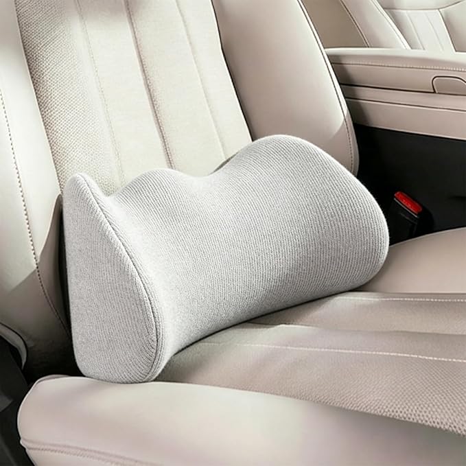 Lumbar Support Pillow for Car, Ergonomic Memory Foam Lumbar Pillow with Breathable Removable Washable Cover fit Car,Office Chair, Back Support for Relaxing & Comfort