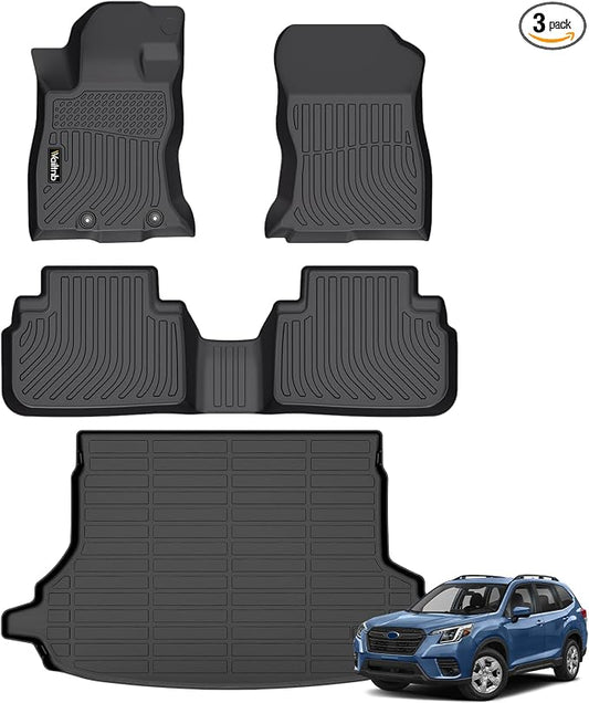 Floor Mats & Cargo Liner Fit for Subaru Forester 2019-2024 All Weather Liners Custom Fit Subaru Forester 2019-2024 Waterproof Durable Easy to Clean Accessories 2019 2020 2021 2022 2023 2024