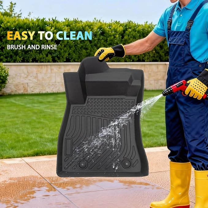 Floor Mats for Nissan Sentra 2014-2019, Custom Fit TPE Liners | All Weather Waterproof Floor Mats with Cargo Liner, Heavy Duty Anti-Slip TPE Protection, Full Set for Front & 2nd Row