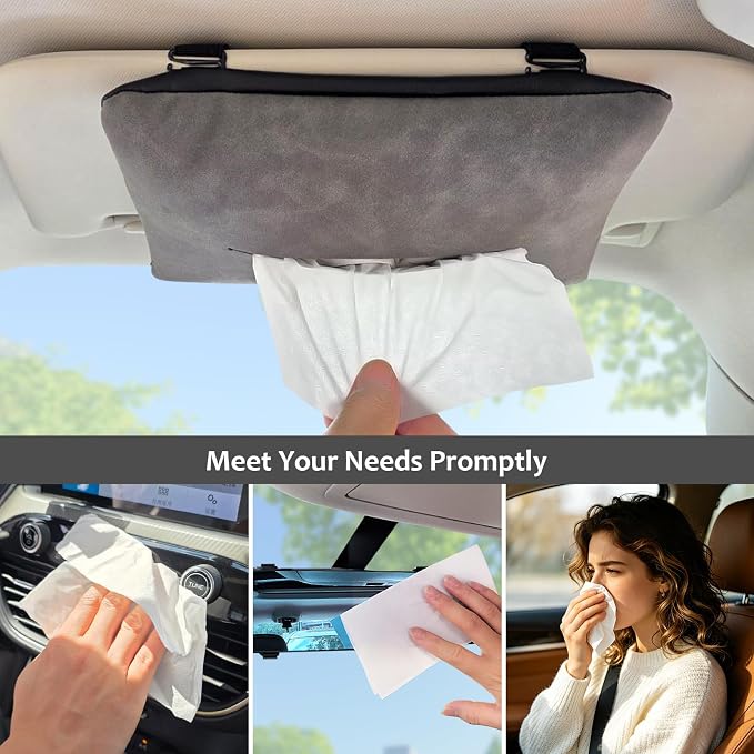 Accmor Car Tissue Refills, Car Holder Tissues Refills for Visor, 6 Packs | Ultra-Soft, Smooth, 2-Ply, 300 Sheets, Napkins Holder Refill, Car Travel Tissue Refills for Vehicle, Home, Office