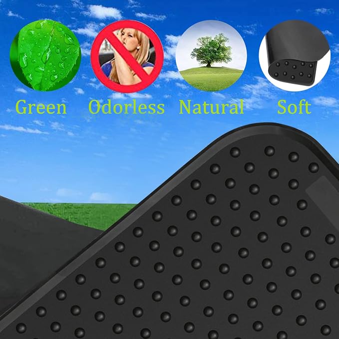 Car Floor Mats Custom Fit for Mini Cooper Countryman F60 2017-2024 Black Rubber All Weather Protection Auto Floor Liners Heavy Duty Odorless
