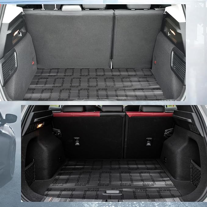 Nuanchu 4 mil Auto Adhesive Plastic Floor Mat 21" x 200' Car Care Products Carpet Protector Film Roll Sticky Car Floor Mats Perforated Protector Cover Sheets Every 24", 150 Mats Per Roll