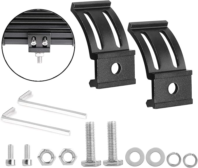 Mounting Brackets for LED Lights, Muto-Beam 2PCS Universal Adjustable Base Brackets for LED Pods Light Bars Bracket for Truck Driving Light Bracket for UTV ATV Car Fog Light