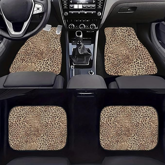 Car Floor Mats Non-Slip Automotive Floor Mats All-Weather Front Rear Car Floor Foot Mat Sets of 4 Pieces Foot Mats Rugs Carpet for Car Trucks SUV Sedans (NO.34)