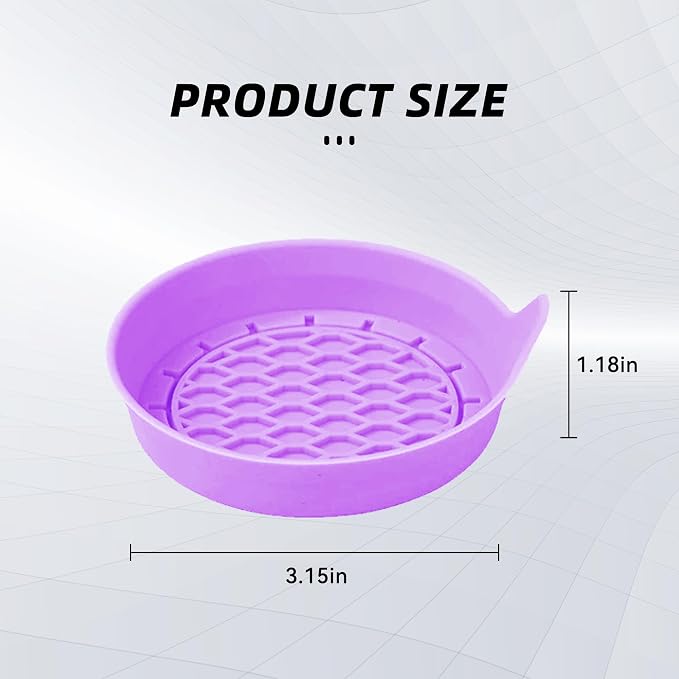 4PCS Car Cup Holder Coasters, Silicone Non-Slip Vehicle Cup Recessed Mats, Sift-Proof Automotive Interior Drink Insert Decor Accessories, Universal for SUV, Sedan, Truck (Purple)