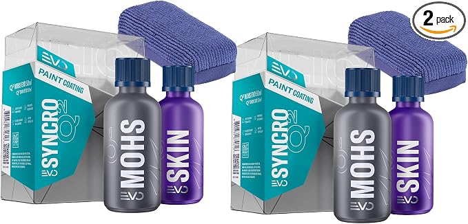 GYEON Syncro EVO Ceramic Coating System Light Box Most Durable Longest Lasting Protection Hydrophobic 9H Gloss Chemical Resistance Ultra Tough Shield Auto Surface Finish Five‑Year Coating (Pack of 2)
