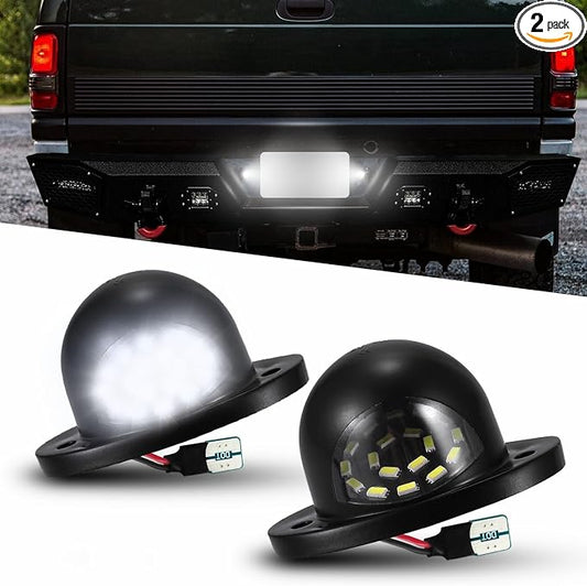 LESAUCE LED License Plate Light For Dodge Ram 1500 2500 3500 1994-2001, 6000K White, Tag Lamp Assembly Replacement, Pack of 2