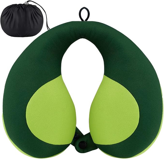 INFANZIA Kids Chin Supporting Travel Neck Pillow, Helps Support Head and Neck, Comfortably Designed for Head, Neck, and Chin Support - Gifts for Toddler/Child/Kids, Green
