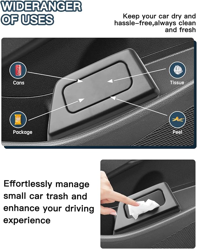 Ruiya Corolla Cross Door Trash Can for Toyota Corolla Cross Accessories Mini Car Trash Bin with Lid for Storage Plastic Garbage Can Compatible with 2022-2026 Toyota Corolla Cross