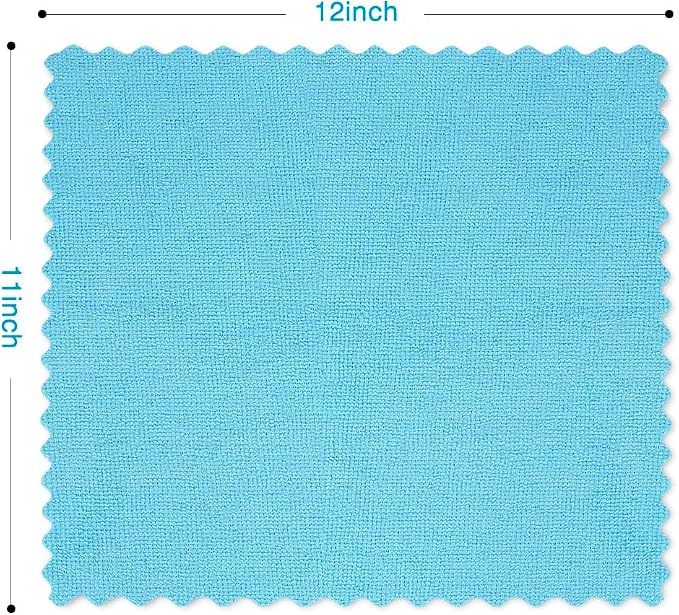 Orighty Microfiber Cleaning Cloth - 24 Pack, Blue Cleaning Rags 12x11 inch | Microfiber Towels for Cars, Highly Absorbent Household Cleaning Supplies, Reusable Lint Free Cloths for House, Kitchen