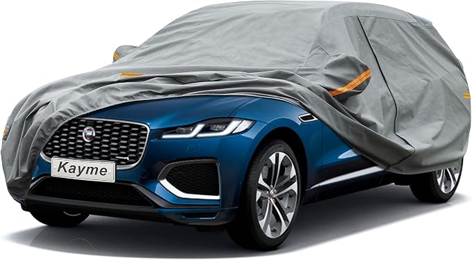 Kayme Heavy Duty SUV Car Cover Custom Fit Jaguar F-PACE/F PACE (2015-2025) Waterproof All Weather for Automobiles, Full Exterior Covers Sun Rain UV Protection.（Deliver About 3-10 Days）