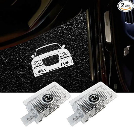 Car Door Logo Lights Puddle Lights Compatible with 300 300C 300S 2005-present LED Puddle Lamps Projector Door Shadow Light Accessories (Pattern 3)