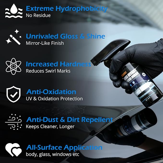 2 Pack Quick Effect Coating Agent for Car - 2026 Upgrade Car Coating Spray, Scratch Repair, Oil Film Removal,Helps Refresh Exterior Gloss & Reduce Surface Buildup
