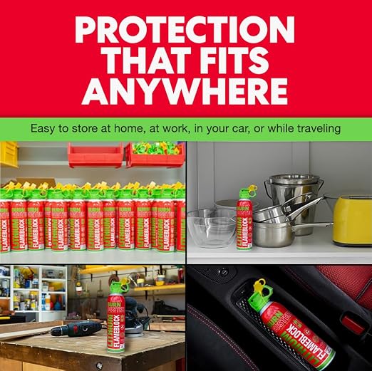 Lithium-Ion Fire Extinguishing Gel 3-Pack - Battery Fire Suppression Gel for Electronics, Stops Thermal Runaway, Non-Toxic, Eco-Friendly, 14oz Canister, Made in USA
