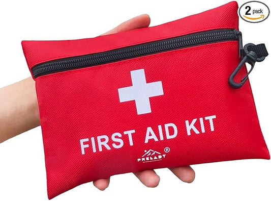 2Pack 152 Piece Small First Aid Kit, Travel Size First Aid Kit TSA Approved, Mini Forst aid kit for Home, Car, Travel, Camping, Truck, Sports, Office, Hiking Med Kit for Backpack