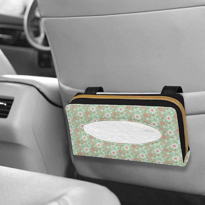 Daisy Flower Car Visor Tissue Holder Daisy Flower Leather Tissue Holder Car Mask Holder Car Accessories