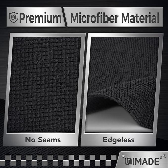 UNIMADE Microfiber Cleaning Cloth, 24 Pack Reusable Microfiber Towels for Cars Lint Free Cleaning Shop Towel Rags for Home Kitchen Automotive Bar Mechanic Restaurant Garage, 11"x 12", Grey