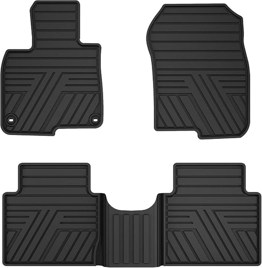 All Weather Rubber Floor Mats for Honda CR-V 2017-2022 (Gasoline & Hybrid) | Custom Fit Heavy Duty Car Mats for CR-V, 1st & 2nd Row, Black