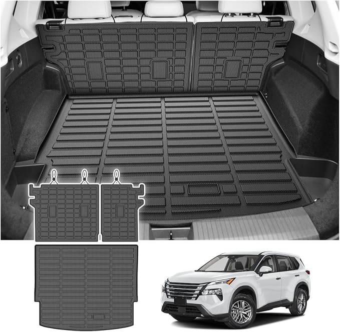 Cartist Cargo Liner for Nissan Rogue 2021-2025 2026 (No Sport Model), All Weather Cargo Mats for Rogue Accessories, Heavy Duty TPE Trunk Mat, Car Accessories