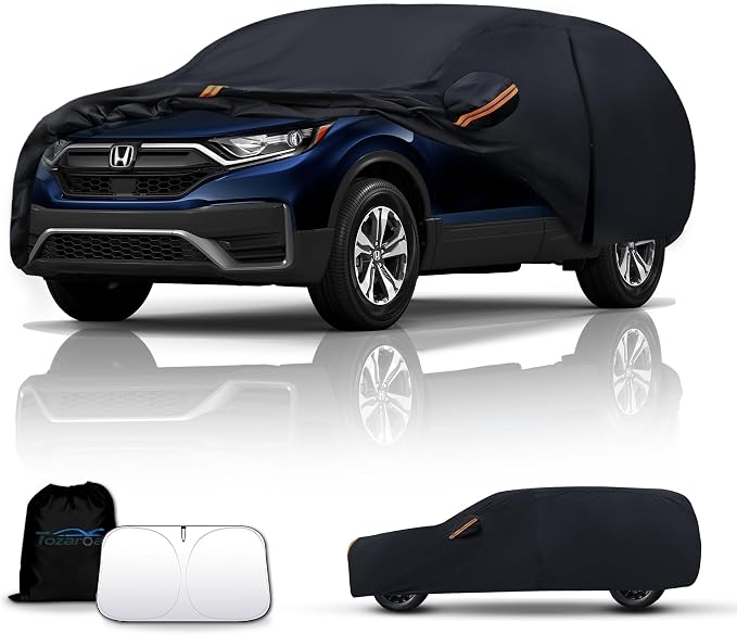 SUV Cover Outdoor Car Covers(Length up to 181 inch) Universal Fit for Honda HR-V,Ford Bronco Sport,Hyundai Kona,Nissan Kicks,Ford Bronco,Trailblazer,Dodge Hornet,etc,Size S1(See Size Chart)