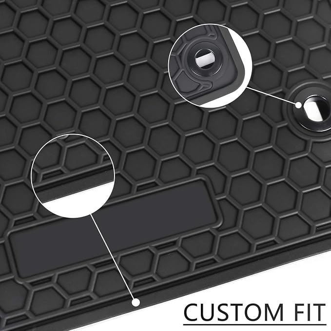 Car Rubber Floor Mat Custom Fit for Toyota Corolla Sedan 2014 2015 2016 2017 2018 2019 Automatic Transmission Black Red Auto Liner Mats All Weather Heavy Duty Odorless No im Hatchback Model