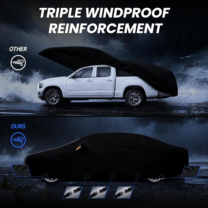 Multi-Layer Car Cover Custom Fit for Acura TLX(2014-2026), 100% Waterproof All Weather for Automobiles, Gift with Towel, Heavy Duty Car Covers for Rain Sun UV Protection with Door Zipper