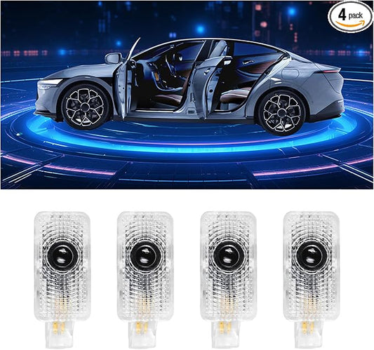 Car Door Lights Logo Projector Puddle Lights Compatible with MDX RDX ZDX TLX RLX TL Accessories, No Fade 4K-HD Car Welcome Lights(4 Pack)