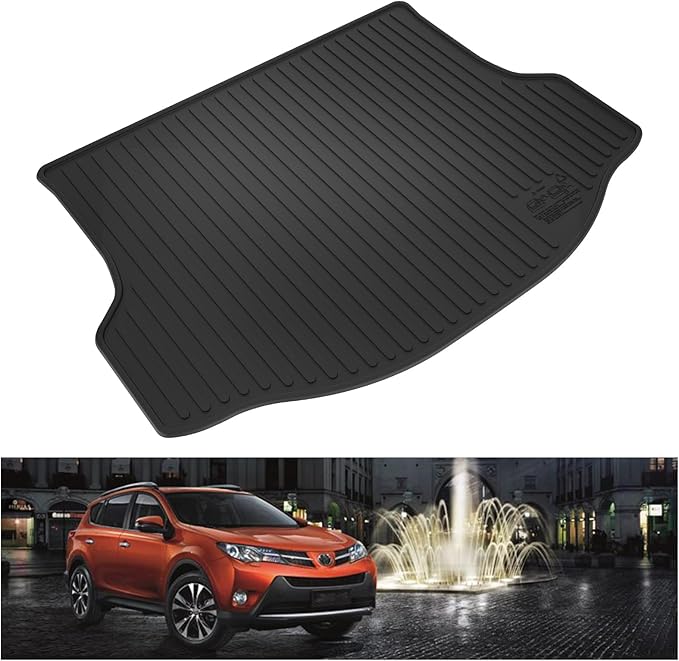 Kiwi Master Cargo Mat for 2013-2018 Toyota RAV4 (Non-Hybrid) | OEM Replacement PT908-42135, Custom Fit All Weather Rear Cargo Liner, Heavy Duty TPE Tray Trunk Mat, Black