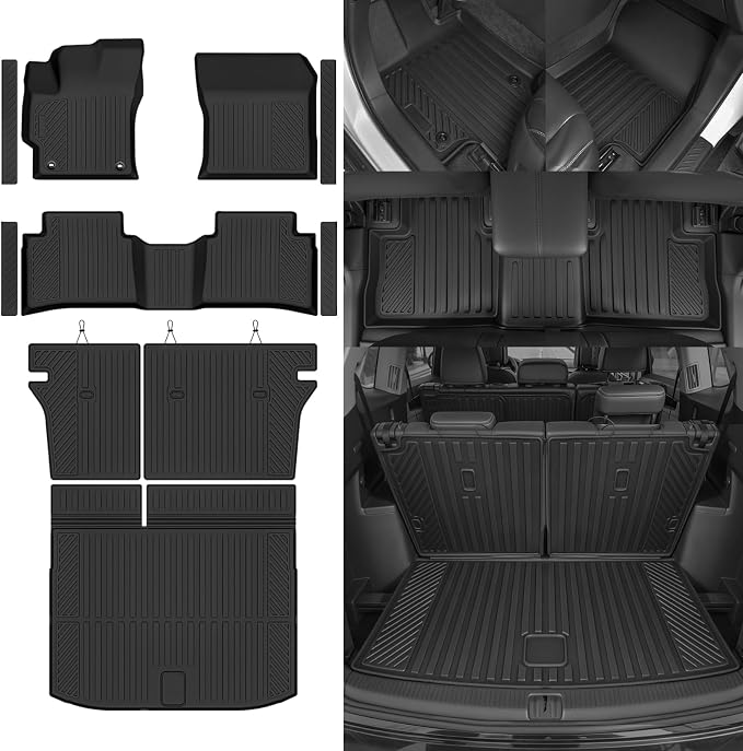 Custom Fit Floor Mats for 2020-2025 2026 Toyota Corolla Hatchback | All Weather TPE Floor Liners & Trunk Mat & Backrest Mats & Door Sill Guard | Odorless Full Set Interior Accessories