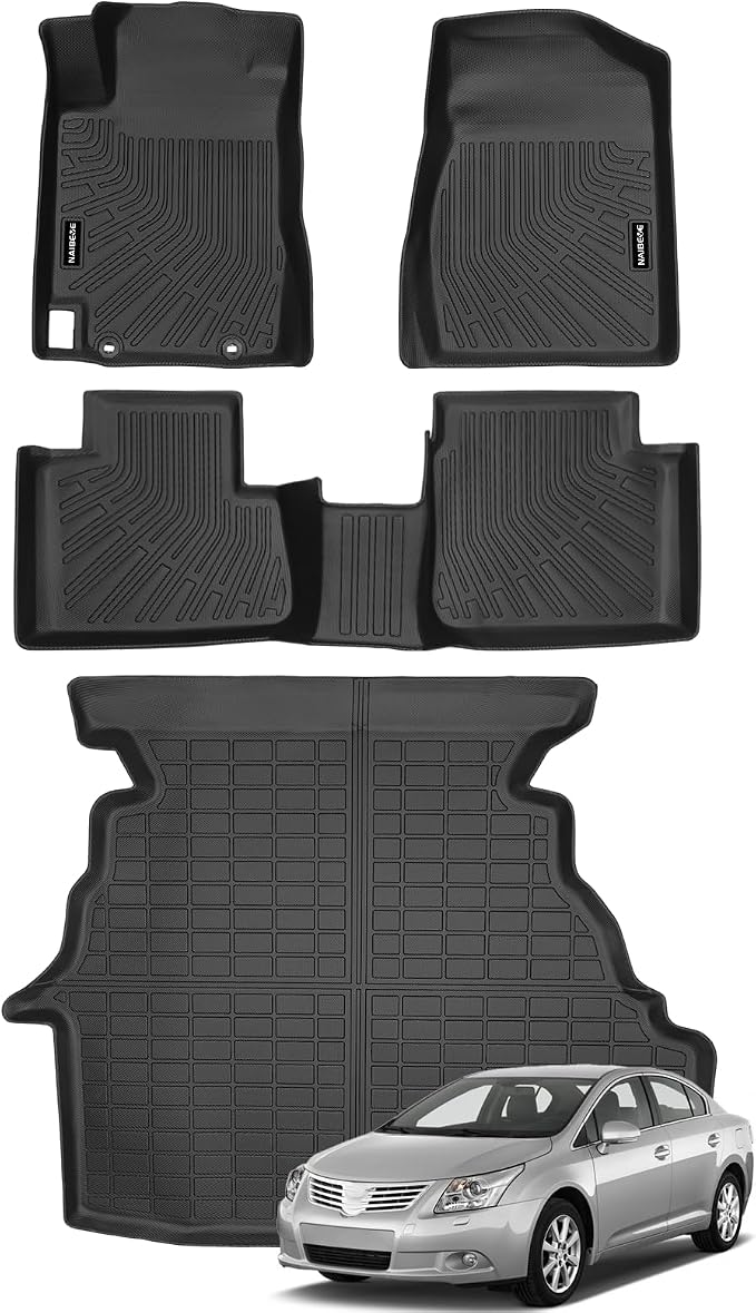 Naibeve Floor Mats for Toyota Camry 2002-2006 | All Weather Custom Fit Floor Mats, Cargo Mat Interior Protector accessories