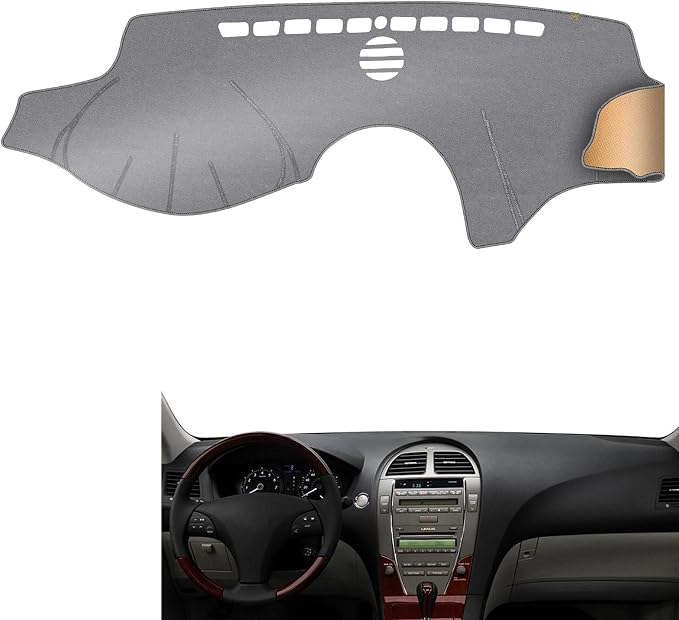 Dash Cover, Anti-Glare, Sun Protection, Dustproof, UV-Proof, Dashboard Covers, Interior Car Accessorie Fit for 2007 2008 2009 2010 2011 2012 Le-xus ES350, Grey