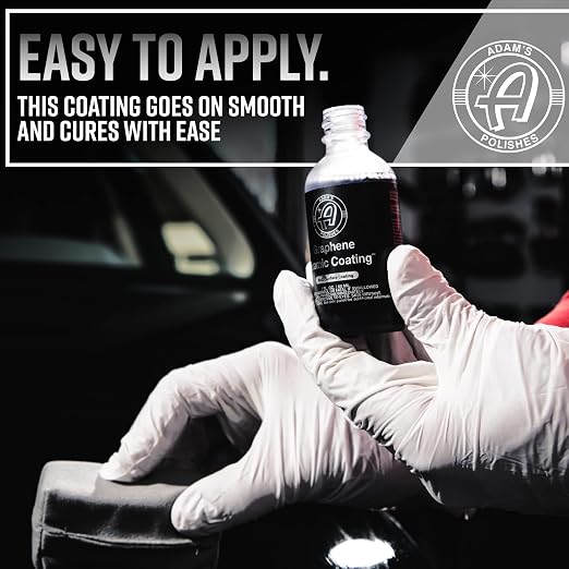 Adam's UV Graphene Ceramic Coating Kit Without UV Flashlight - 10H Ceramic Coating for Cars with UV Glow Technology, 7+ Years of Shine, Gloss & Protection for Car Boat RV Motorcycle