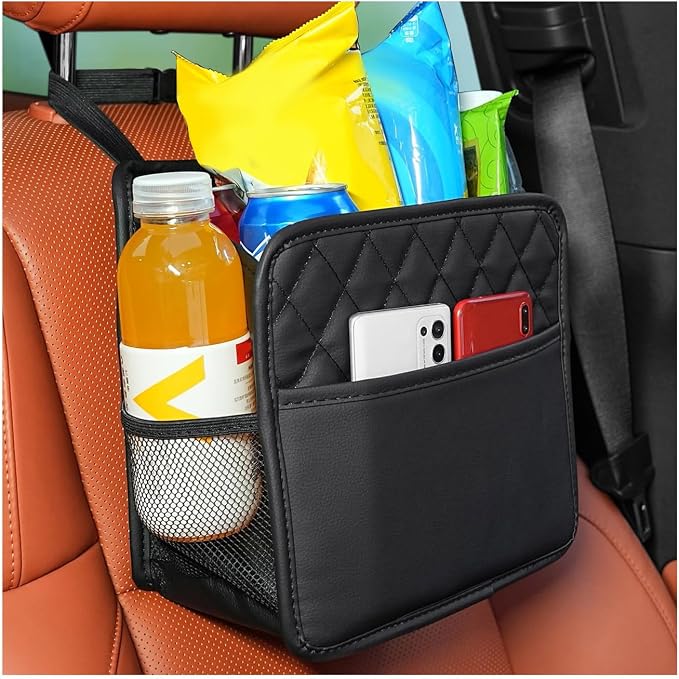Car Back Seat Organizer, Waterproof Multipurpose Auto Seat Back Hanging Organizer with Mesh Pockets, Large Capacity Foldable Headrest Storage Bag for Most Vehicles