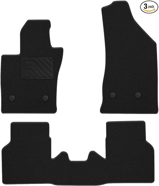 Carpet Floor Mats Fit for Jeep Compass 2017-2025 2026, Custom Fit All Weather Anti-Slip Waterproof Floor Liners - 3pc