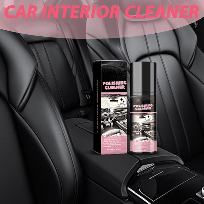 Polishing Cleaner,Car Interior Cleaner, Interior Detail Spray, Cleaning、Decontamination, Interior Multi-Purpose Car Cleaner 100ml(3PCS)