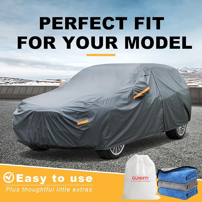 GUNHYI Premium Car Cover Custom Fit Audi Q3/SQ3, 16 Layers Heavy Duty Car Cover Waterproof All Weather with Zipper Door for Sun Rain Snow Dust Uv Protection