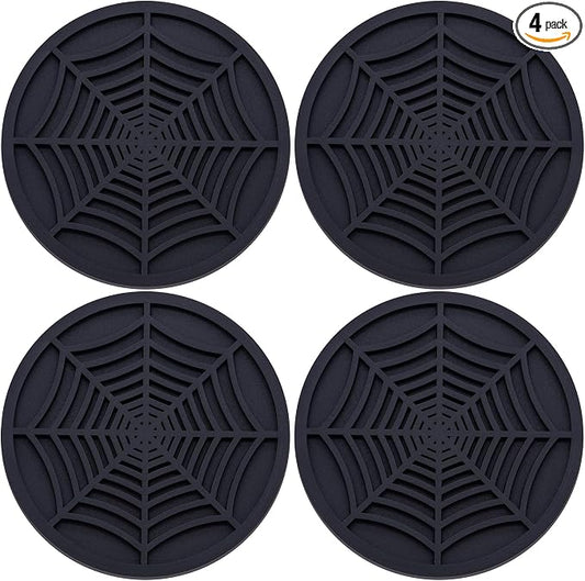 4PCS car Cup Holder Coasters, 2.75 Inch Universal Non-Slip Insert Water Bottle Holder Pads, Car Interior Accessories Sets (Black)