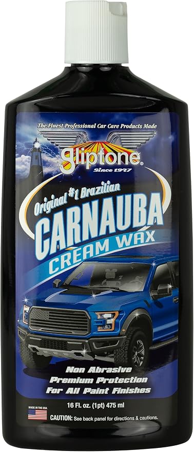 Gliptone Original #1 Brazilian Carnauba Cream Wax, Non Abrasive Premium Protection For All Paint Finishes, 16 Fl Oz