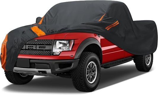 Heavy Duty Waterproof Car Cover for Trucks All Weather, UV Resistant, Snowproof Fit Length 210 inches Regular Cab Short Box Ford Ranger/F100,Chevy C10 S10,Ram 150/250,Nissan Frontier etc