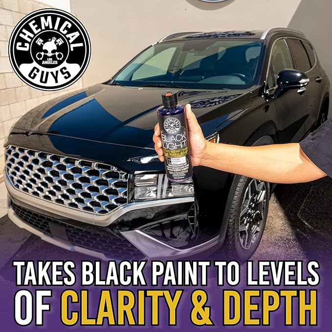 Chemical Guys, Black Light Hybrid Radiant Finish Car Wash Soap, 2 x 16 oz | Gloss-enhancing pH-balanced soap cleans and deepens shine on dark paint, gentle in cannons, guns or buckets